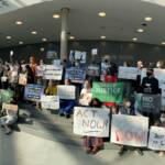 Des activistes présents aux intersessions de Bonn, 2022 Des activistes présents aux intersessions de Bonn, 2022