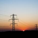 Pylon with transmission power lines. Free public domain CC0 photo.