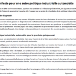 Mondial de l’auto 2026 : un Manifeste pour une autre politique industrielle automobile